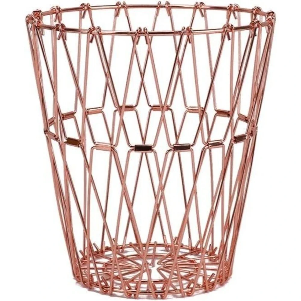 Jion Ware Flexible Rose Gold Transforming Wire Basket Home Storage Decor Kitchen